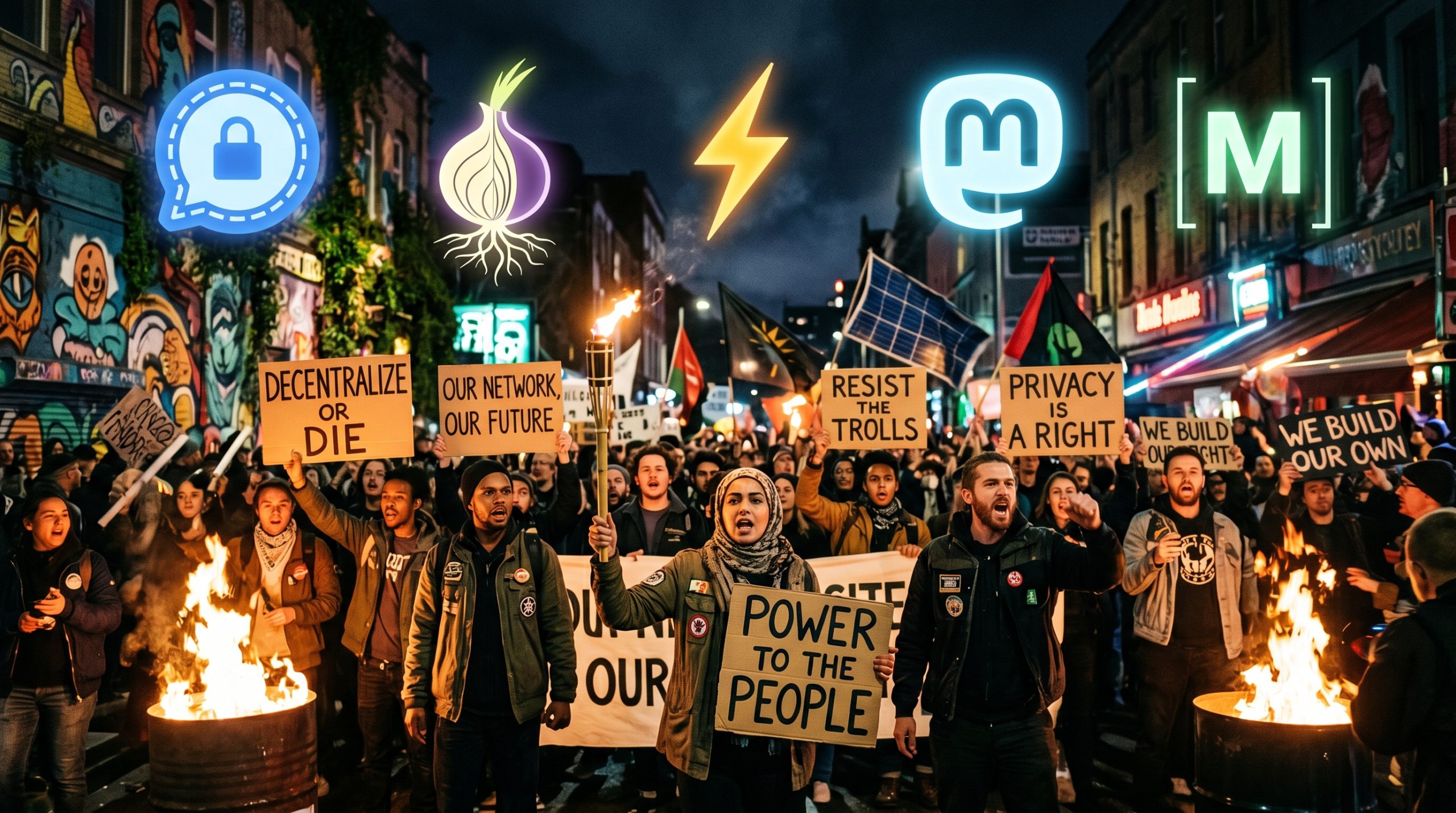 Grassroots activists with decentralized tools rally